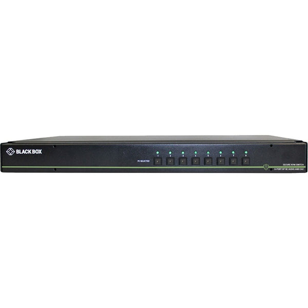 Black Box Secure Kvm Switch,Niap 3.0 Certified 8-Port,Single-Monitor,Displayport 4K30,Usb,