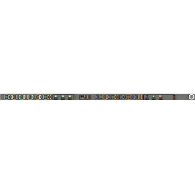 Vertiv Geist MNU3EGW1-24PBB8-6PS15B0A10-S-A 24-Outlet Switched PDU, 0U, Vertical, IP44, 17.2kW