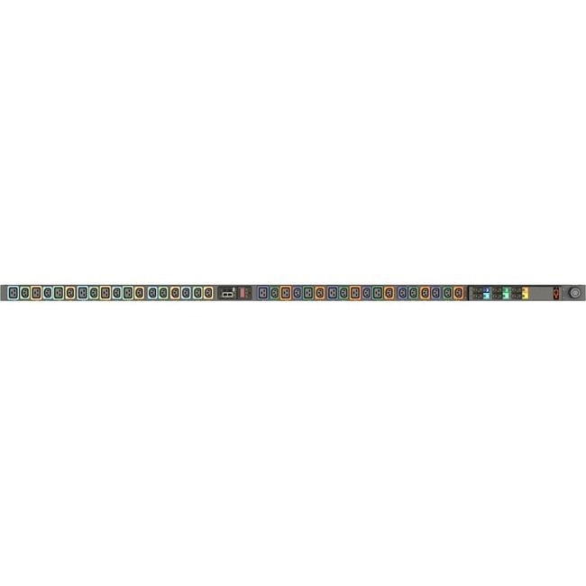 Vertiv Geist NR30033L 36-Outlets Monitored Vertical Rack PDU, 24xC13 & 12xC19, 3P+N+E Plug, 0U