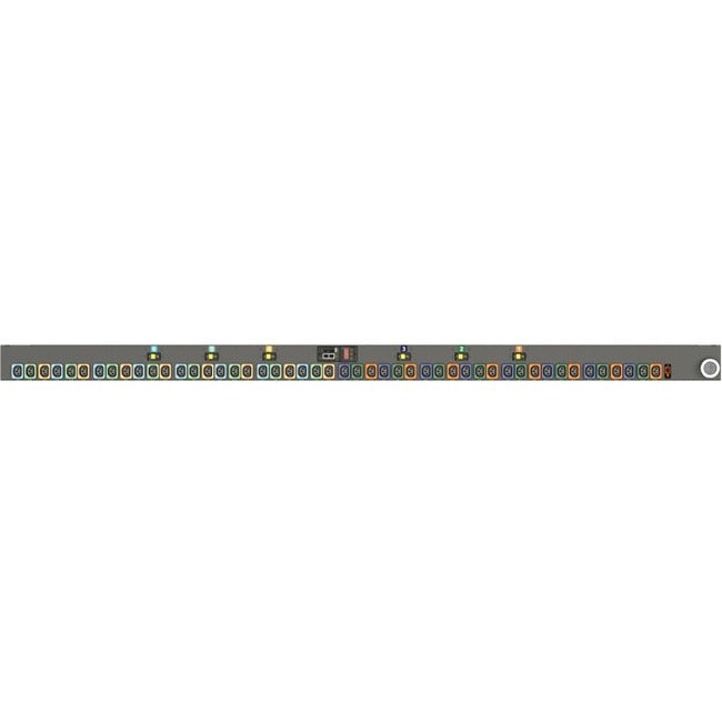 Vertiv Geist NR30053L MNR3EHW1-48L138-6PS15B0A10-S-A 48-Outlets Monitored PDU – 0U, Vertical, 3P+E (IP44)