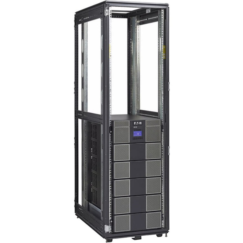Eaton 9PXM 4-20kVA 208/240V N+1 Split-Phase Modular Scalable Online Double-Conversion UPS Cabinet, Hardwired Input / Output, Cybersecure Network Card Option, 21U, TAA Eaton Corporation