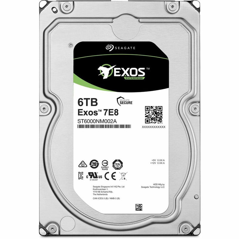 Seagate Exos 7E8 ST6000NM025A 6TB Hard Drive – 3.5" Internal – SATA 6Gb/s – 7200 RPM – FIPS SED