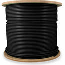 ADDON 1000FT BLACK CAT6A STP PLENUM SNAGLESS COPPER PATCH CABLE