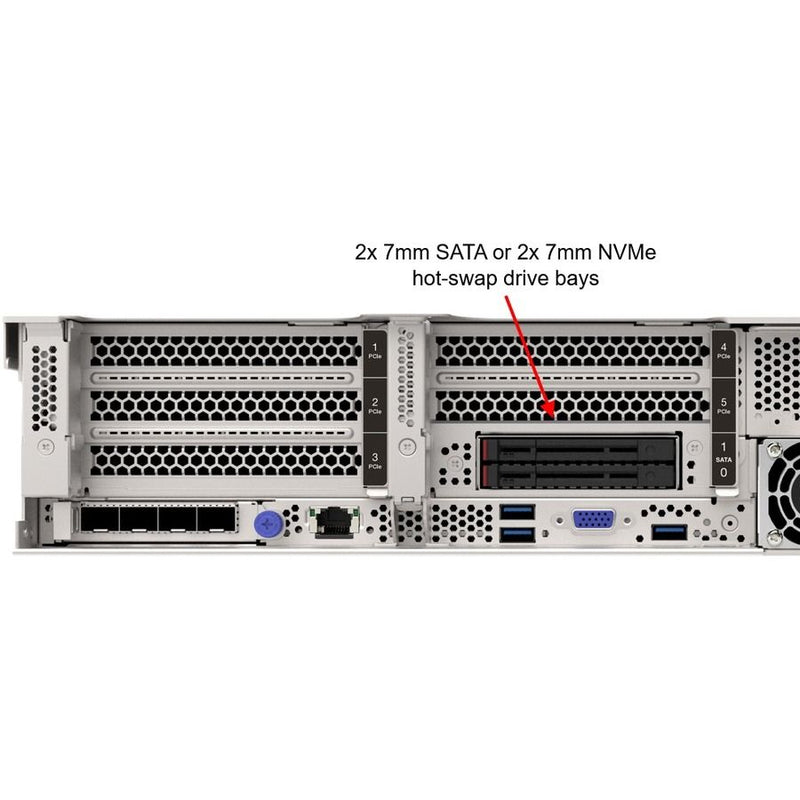 Lenovo ThinkSystem SR665 7D2VA01HNA 2U Rack Server - 1 x AMD EPYC 7262 3.20 GHz - 16 GB RAM - Serial ATA/600 Controller