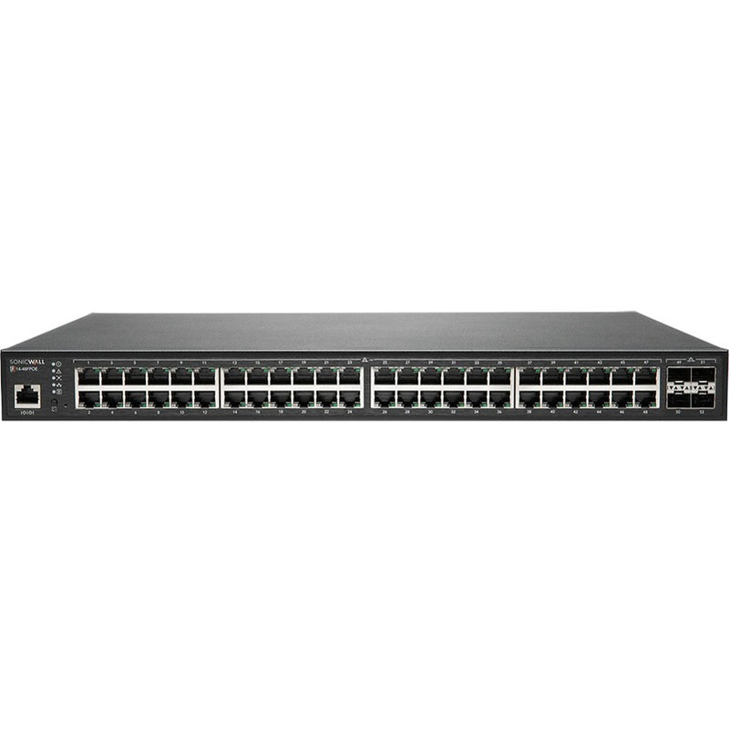 SonicWall SWS14-48FPOE Network Switch – 48-Port Gigabit + 4 SFP+, 740W PoE
