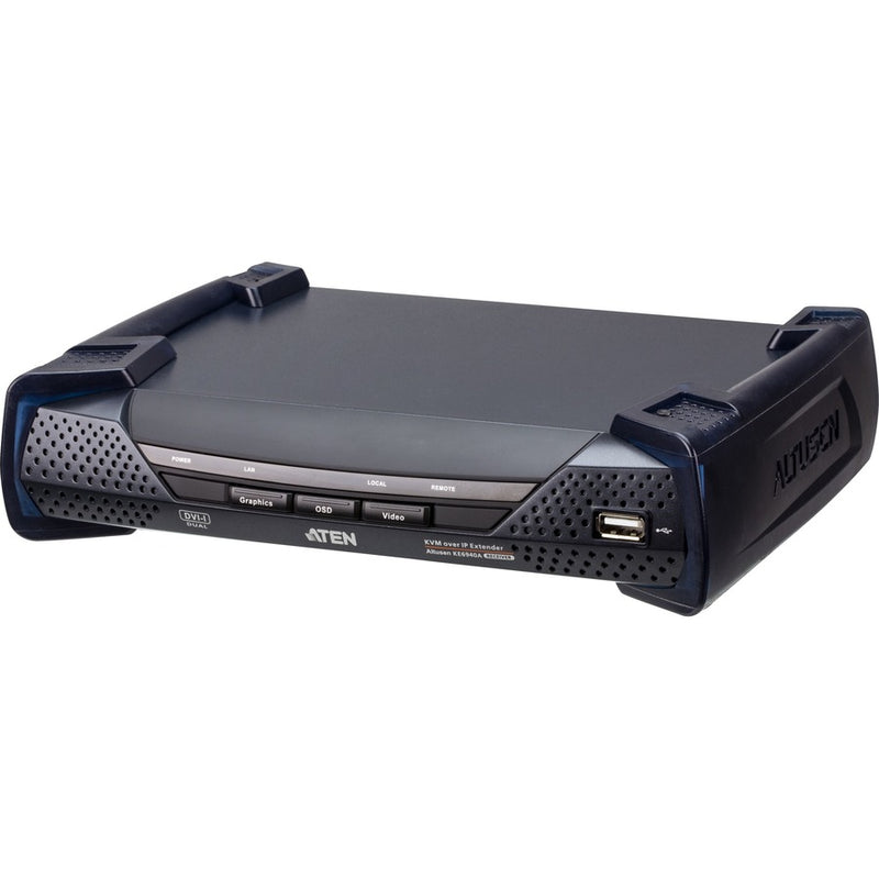 USB SINGLE LINK DVI-I DUAL DISPLAY KVM OVER IP RECEIVER WITH AUDIO & SERIAL