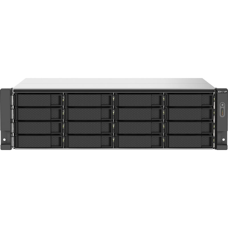 QNAP TS-1673AU-RP-16G 16-Bay Rackmount NAS – AMD Ryzen V1500B, 16GB DDR4, Dual 2.5GbE, PCIe Expandable, Redundant PSU