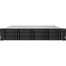 QNAP TS-1232PXU-RP-4G 12-Bay Rackmount NAS with Quad-Core 1.7GHz CPU, Dual 10GbE SFP+, Dual 2.5GbE, and Redundant PSU