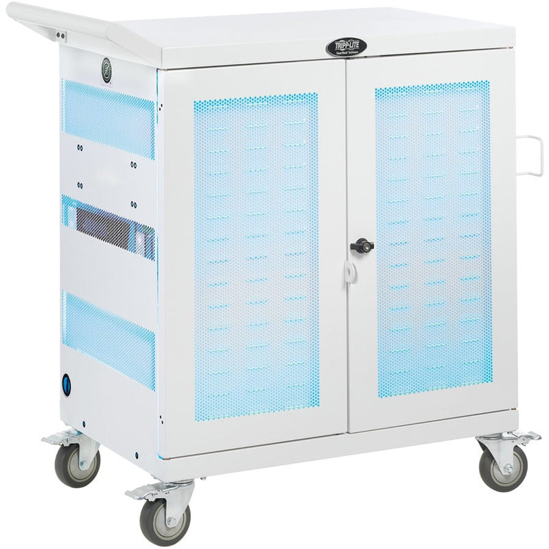 Eaton Tripp Lite Series Safe-IT Multi-Device UV Charging Cart, Hospital-Grade, 32 USB Ports, iPad and Android Tablets, Antimicrobial, White Eaton Corporation
