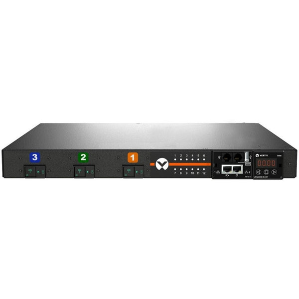 Vertiv Geist UU30201 rPDU | 12 x C13/C19 | Switched Outlet Monitored | Universal Input | Horizontal Mount