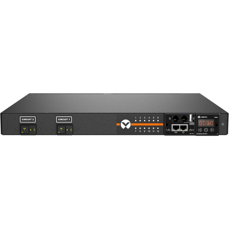 Vertiv Geist Switched Rack PDU VP53100 – 30A, 1U Horizontal, 12 C13/C19 Outlets, L6-30P Plug