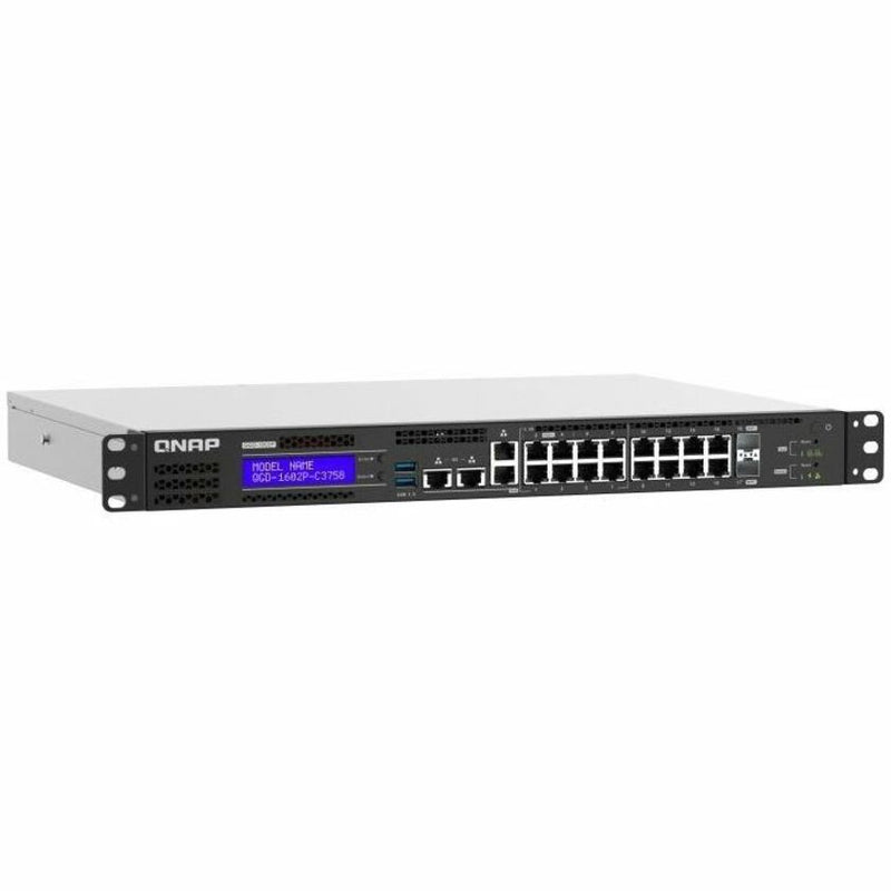QNAP QGD-1602P-C3558-8G 16-Port Managed PoE++ Ethernet Switch with 2.5GbE & 10GbE SFP+