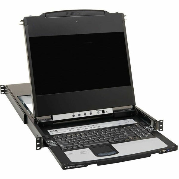 Eaton Tripp Lite Series NetDirector 16-Port DisplayPort KVM Switch Console with 17 in. LCD, IP Remote Access, Dual Rail, 1U Rack-Mount, TAA Eaton Corporation