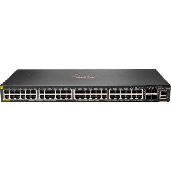 HPE 6300F 48-port 1GbE Class 4 PoE and 4-port SFP56 Switch Hewlett Packard Enterprise