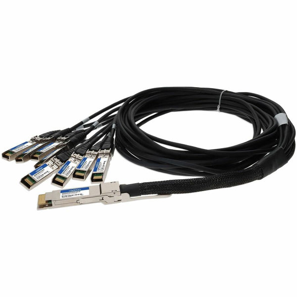AddOn MSA and TAA Compliant 200GBase-CU QSFP-DD 200G to 8xSFP28 Direct Attach Cable (Passive Twinax, 2.5m) AddOn
