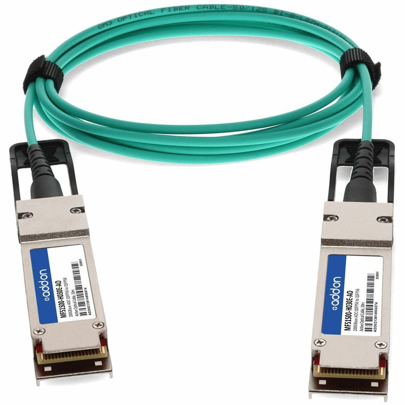 AddOn Mellanox® MFS1S00-H030E Compatible 200GBase-AOC QSFP56 to QSFP56 Active Optical Cable (30m, 850nm, MSA & TAA Compliant)
