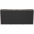 C3 SERIES HPL WOODKIT, 3 BAY, 32 INCHES HIGH, ASIAN NIGHT WITH BLACK METALWAVE D