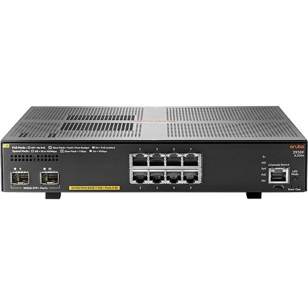 HPE Aruba 2930F 8G PoE+ 2SFP+ Layer 3 Switch (JL258A#ARE)