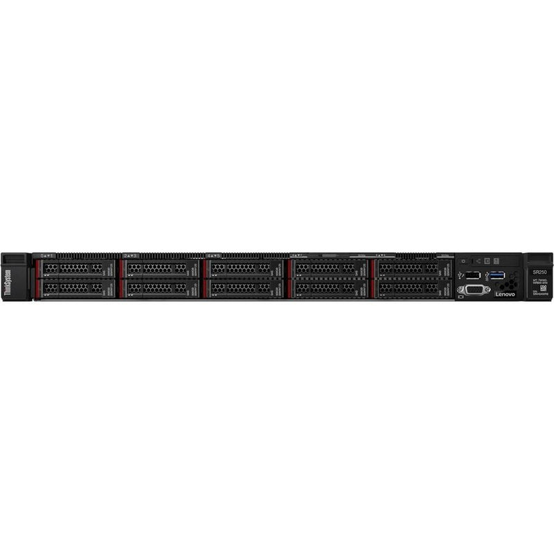 Lenovo ThinkSystem SR250 7Y51A08ANA 1U Rack Server - 1 x Intel Xeon - Up to 128 GB RAM - Gigabit Ethernet - Hot Swappable Bays