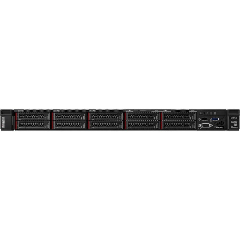 Lenovo ThinkSystem SR250 7Y51A08BNA 1U Rack Server - 1 x Intel Xeon - Up to 128 GB RAM - Gigabit Ethernet - SATA/600