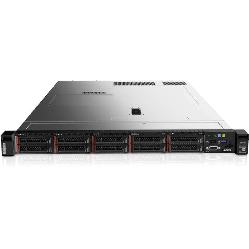 Lenovo ThinkSystem SR630 7X02A0GVNA 1U Rack Server - 2-Socket Intel - 16 GB TruDDR4 RAM - 7.5 TB Max Memory - Serial ATA/12Gb/s SAS - Matrox G200e Graphics