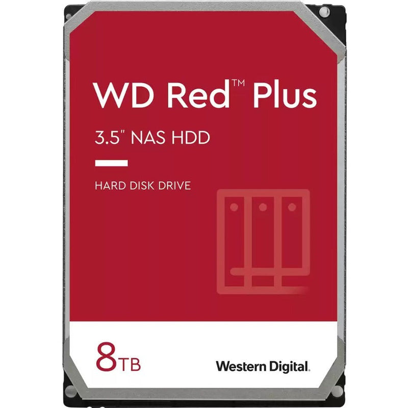 WD Red Plus WD80EFZZ 8 TB Hard Drive - 3.5" Internal - SATA (SATA/600) - Conventional Magnetic Recording (CMR) Method Western Digital Corporation
