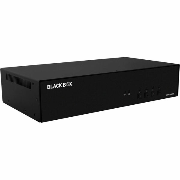 Black Box Niap4 Secure Kvm Switch, 4 Port Dual Head Dp W/Mst, Cac. If Outside Tape Is Brok