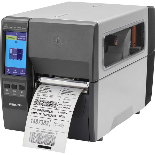 ZEBRA ZT231, THERMAL TRANSFER, 4, 300 DPI, CUTTER WITH CATCH TRAY, US CORD, USB,