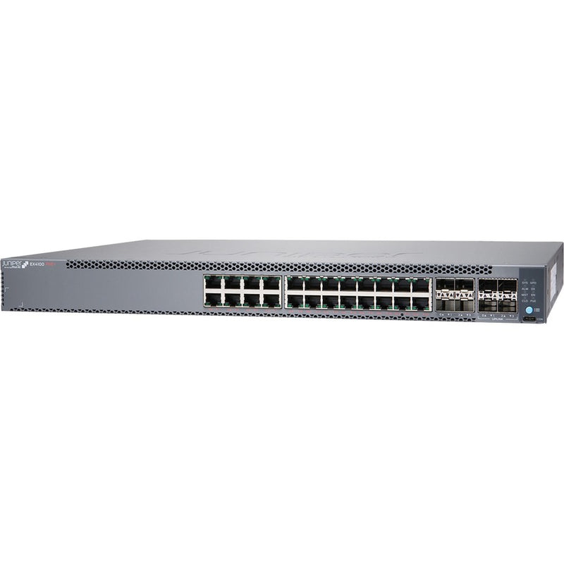 Juniper EX4100-24P 24-Port 10/100/1000BASE-T PoE+ Ethernet Switch with 4x10GbE Uplinks and 4x25GbE Stacking Ports