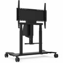 Electric Height Adjustable Mobile Cart With Smooth Motorized Lift, Laptop Tray,