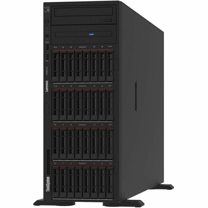 Lenovo ThinkSystem ST650 V3 7D7A1008NA 4U Tower Server - 1 Xeon Gold 6426Y 2.50 GHz - 32 GB RAM - Serial ATA, 12Gb/s SAS Controller