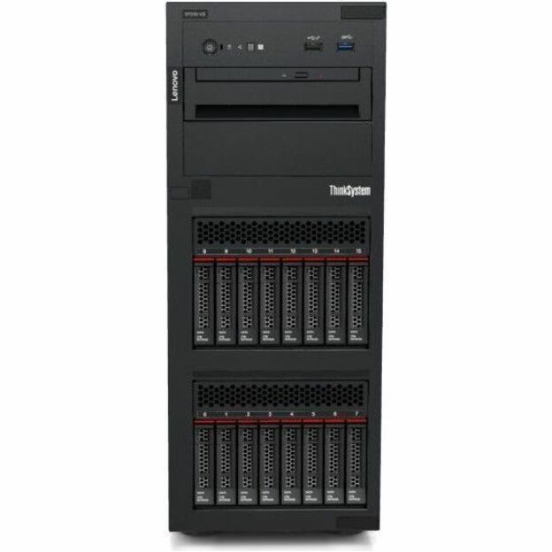 Lenovo ThinkSystem ST250 V3 7DCEA01SNA Tower Server - 1 Xeon E-2456 3.30 GHz - 16 GB RAM - TruDDR5 - 8x SFF Hot-Swap Bays - 800 W PSU
