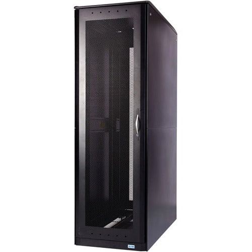 Eaton S-Series 42U Rack Enclosure Cabinet, 30"W x 48"D, 3000 lb Capacity – Black