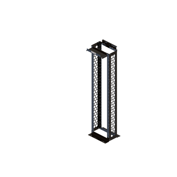 Ortronics Mighty Mo 20 Channel Rack, 10.5" Deep, 8 ft (51RU), Tapped Holes, Black