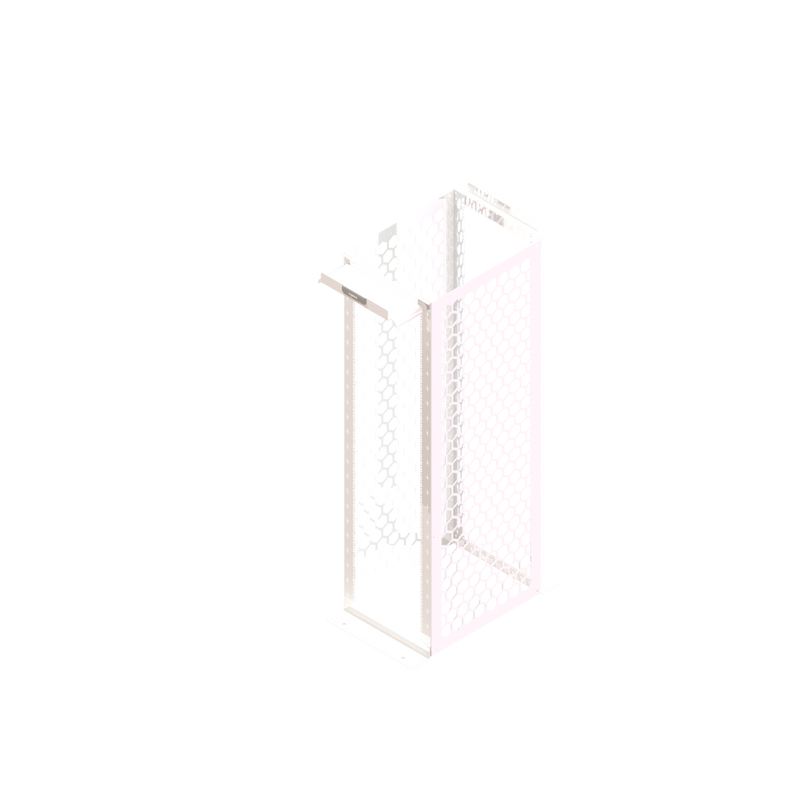 MM20 Channel Rack, 30" Deep, 7 ft, 45 RU, Square Hole Rails, White