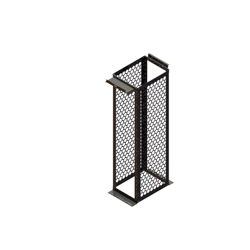 Ortronics Mighty Mo 20 Channel Rack, 30" Deep, 51RU, Black – MM20830-B