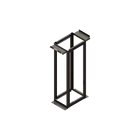 Ortronics Mighty Mo 20 4-Post Fixed Rack, 45RU, 30" Depth, Black