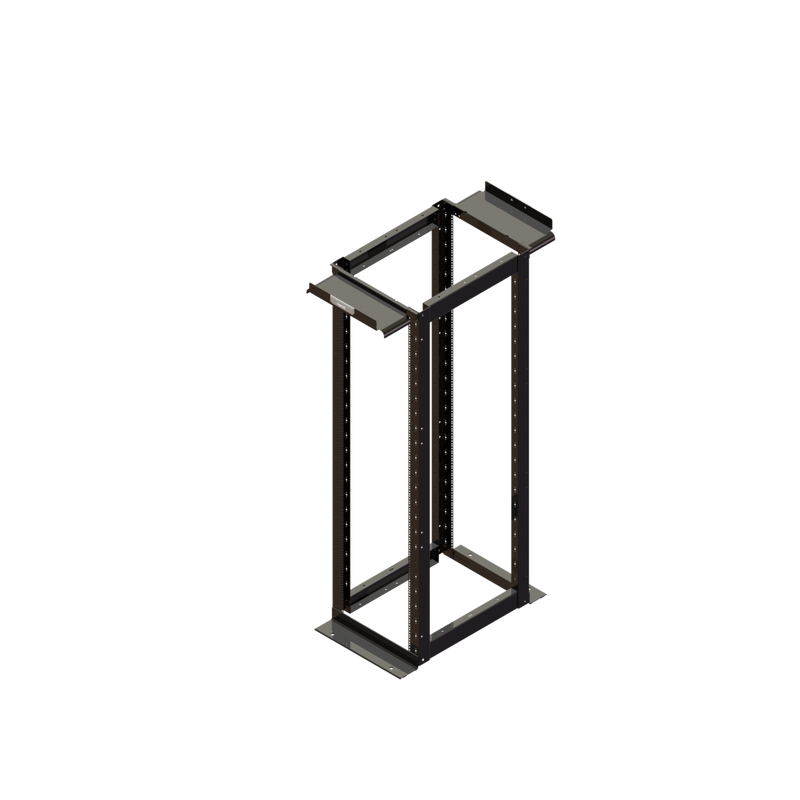 Ortronics Mighty Mo 20 4-Post Fixed Rack, 45RU, 30" Depth, Black