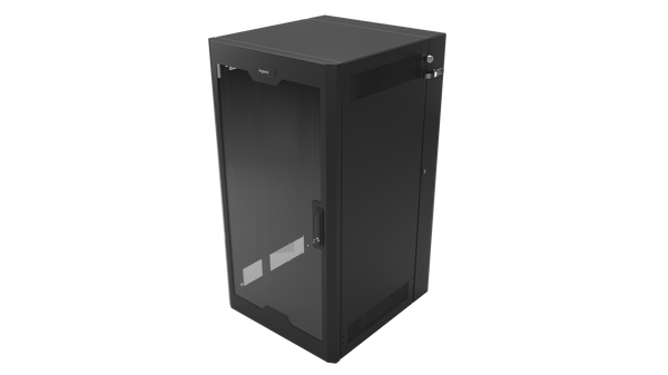 Legrand C2G 26RU Swing-Out Wall-Mount Cabinet with Plexiglass Door - Black - TAA