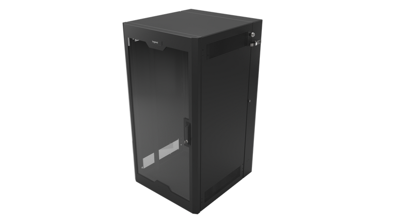 Legrand C2G 26RU Swing-Out Wall-Mount Cabinet with Plexiglass Door - Black - TAA