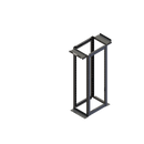 Ortronics Mighty Mo 20 4-Post Fixed Rack, 30” Depth, 45RU, Black