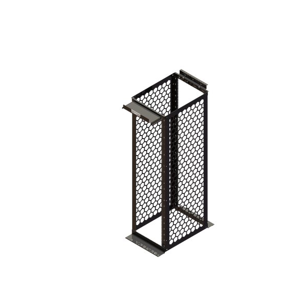 Ortronics Mighty Mo 20 45RU 30" Deep Channel Rack with Square Hole Rails – Black