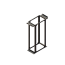 Ortronics Mighty Mo 20 Adjustable 4-Post Rack, 36"D, 7'H, 45RU, Tapped Rails, Black