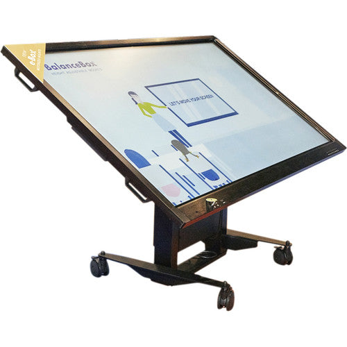 Regout 487A03 Tilt & Table Motorized Mobile Stand for Interactive Displays – Black