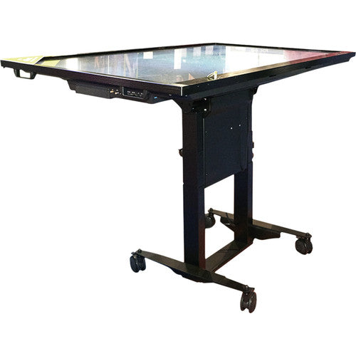 Regout 487A03 Tilt & Table Motorized Mobile Stand for Interactive Displays – Black