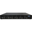 SmartAVI 4-Port DisplayPort KVM Switch with Multiview Preview Screen and USB 2.0 Audio Support (SM-QKVMDP-S)