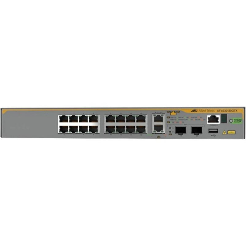 Allied Telesis x330-20GTX 16-Port Layer 3 Managed Gigabit Switch with 2x 5G & 2x 10G Uplinks