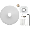 Shure MXA901-R Ceiling Array Microphone with 3/8" Pole Mount Kit for Medium Rooms (MXA901W-R-PM-3/8-V)