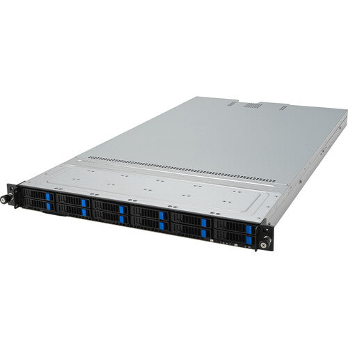 ASUS RS501A-E12-RS12U 1U Rack Server with AMD EPYC 9005 / 9004 Series Processors, 24 DIMM DDR5 Slots, 12 Hot-Swap Bays, PCIe Gen5 Expansion, Dual LAN, and Redundant Power