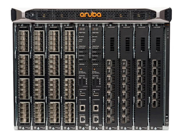 HPE Aruba Networking CX 8400 8-Slot Chassis Switch Bundle with 2x Fabric Modules, 1x Management Module, 1x 32p 10G, 1x 6p 40/100G (JL376A#B2B)